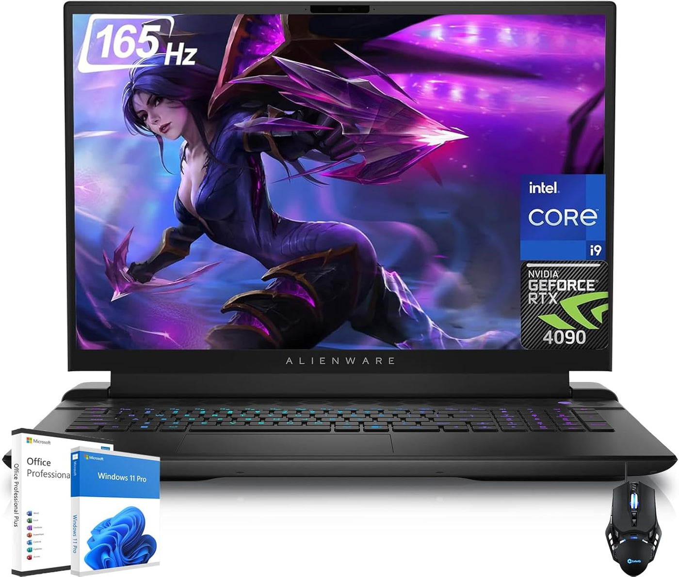 Alienware M18 R2 Gaming Laptop, 18" QHD+ 165Hz, Intel I9 14900HX, Geforce RTX 4090, 32 GB DDR5, 2 TB SSD, Wifi7, Backlit KB, Windows 11 Pro, with Microsoft Office Lifetime License