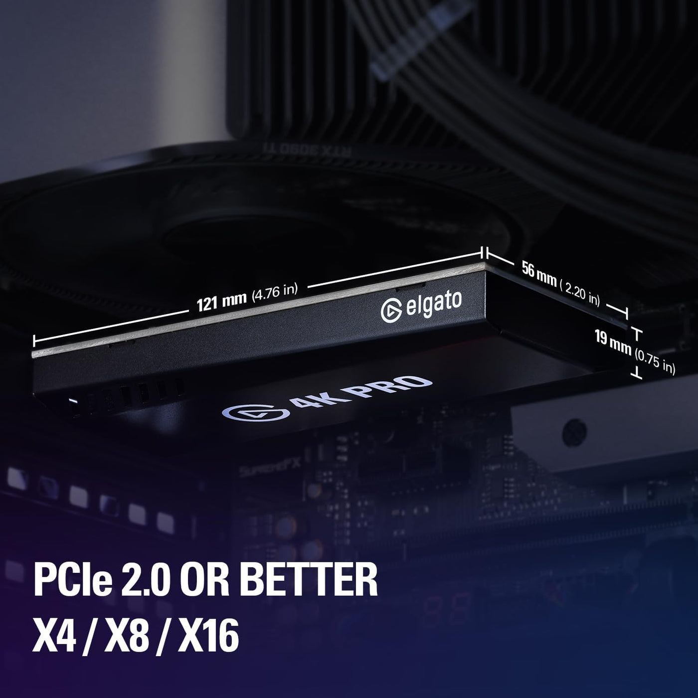 4K Pro, Internal Capture Card: 8K60 Passthrough/4K60 HDR10 with Ultra-Low Latency on Ps5/Pro, Xbox Series X/S, OBS and More, for Streaming & Recording, Works with Windows PC and Dual PC Setups