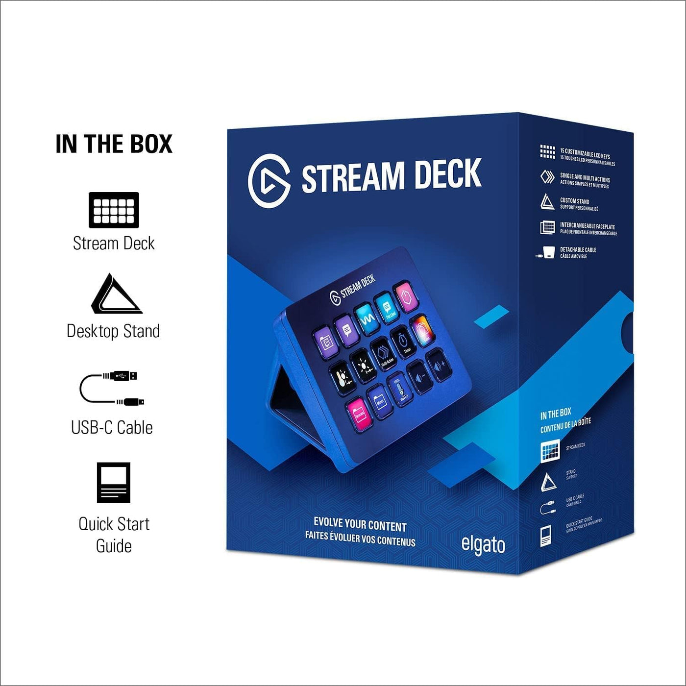 Stream Deck MK.2 – Studio Controller, 15 Macro Keys, Trigger Actions in Apps and Software like OBS, Twitch, ​Youtube and More, Works with Mac and PC