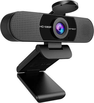 1080P Webcam with Microphone, C960 Web Camera, 2 Mics Streaming Webcam, 90°FOV Computer Camera, Plug and Play USB Webcam for Online Calling/Conferencing, Zoom/Skype/Facetime/Youtube, Laptop/Pc