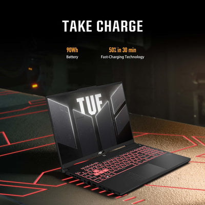 TUF Gaming A16 (2024) Gaming Laptop, 16” QHD+ 165Hz 16:10 Display, AMD Ryzen™ 9 7940HX, NVIDIA® Geforce RTX™ 4070, 16GB DDR5, 1TB Pcie Gen4 SSD, Wi-Fi 6, Windows 11, FA607PI-AS94