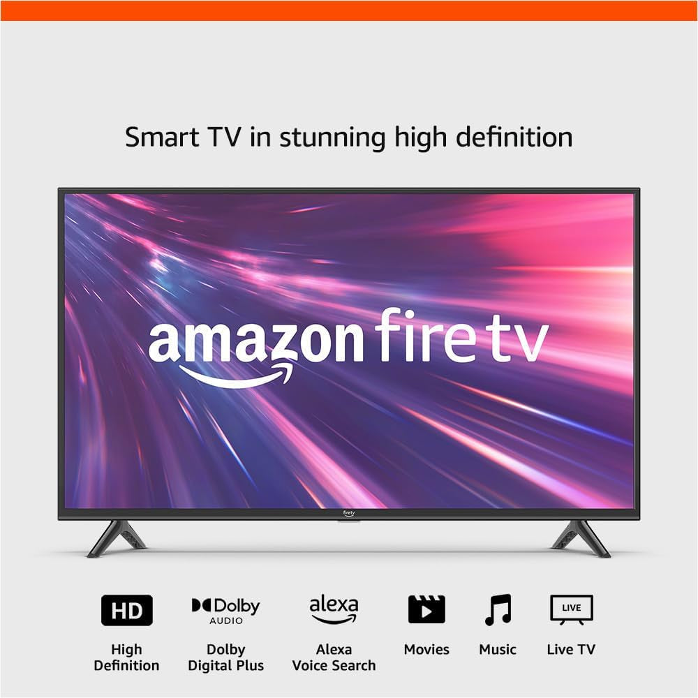 Fire TV 40" 2-Series (Newest Model), HD Smart TV with Fire TV Alexa Voice Remote, Stream Live TV without Cable