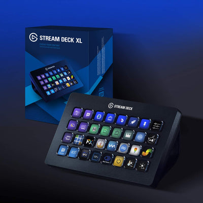 Stream Deck XL – Advanced Studio Controller, 32 Macro Keys, Trigger Actions in Apps and Software like OBS, Twitch, ​Youtube and More, Works with Mac and PC