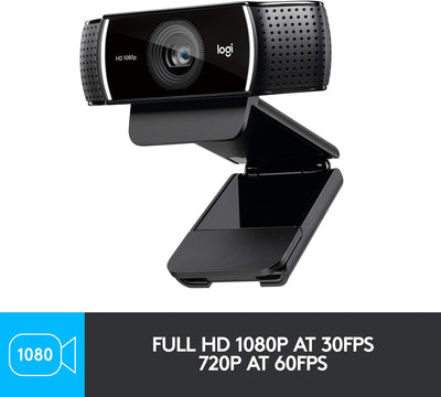 C922X Pro Stream Webcam – Full 1080P HD Camera, Black