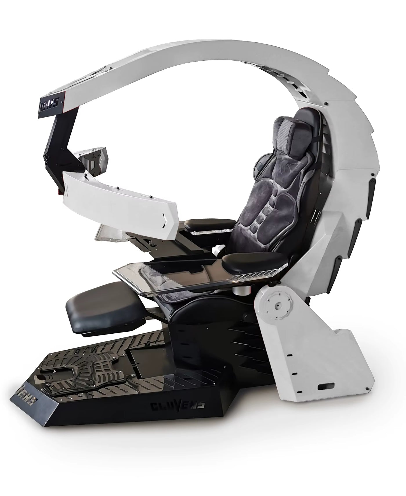 Ergonomic Recline PC Chair Cockpit UNICORN with Heat/Massage Zero Gravity Cockpit Support 1-3 Monitors ,RGB Light OEM Ok