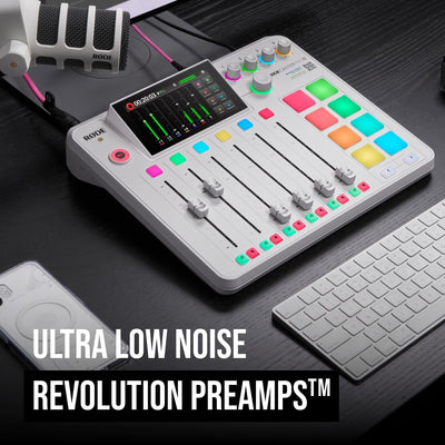 RØDE Rødecaster Pro II All-In-One Production Solution for Podcasting, Streaming, Music Production and Content Creation (White)