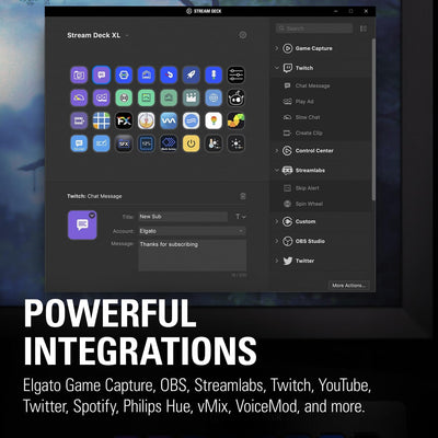 Stream Deck XL – Advanced Studio Controller, 32 Macro Keys, Trigger Actions in Apps and Software like OBS, Twitch, ​Youtube and More, Works with Mac and PC