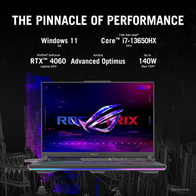 ROG Strix G16 Gaming Laptop, 16” 16:10 FHD 165Hz Display, NVIDIA® Geforce RTX™ 4060, Intel Core I7-13650Hx, 16GB DDR5, 1TB Pcie Gen4 SSD, Wi-Fi 6E, Windows 11, G614JV-AS74