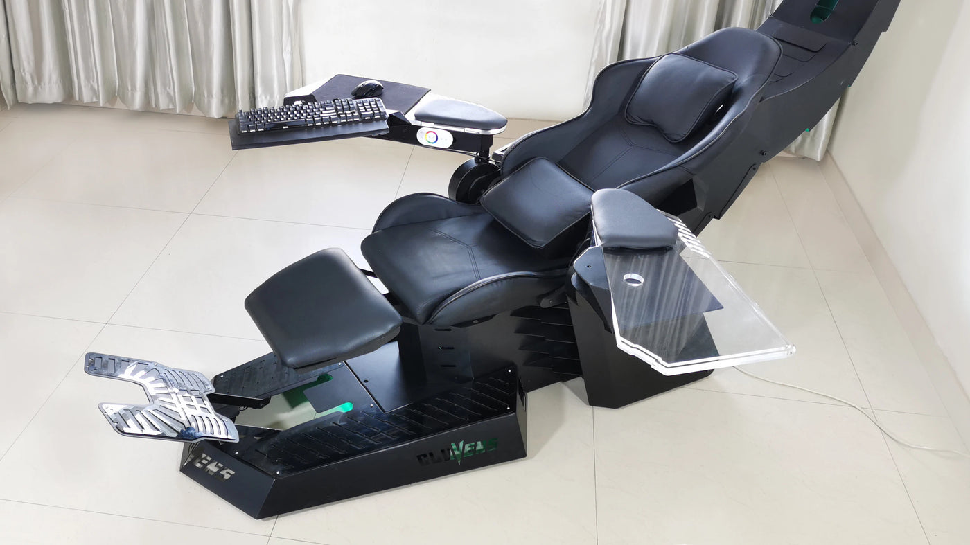 Best Home Office WORKS CLUVENS UNICORN PC Gaming Chair Cockpit with RGB Heat Massage and Zero Gravity As