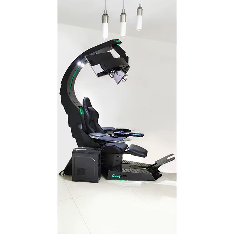 Best Home Office WORKS CLUVENS UNICORN PC Gaming Chair Cockpit with RGB Heat Massage and Zero Gravity As