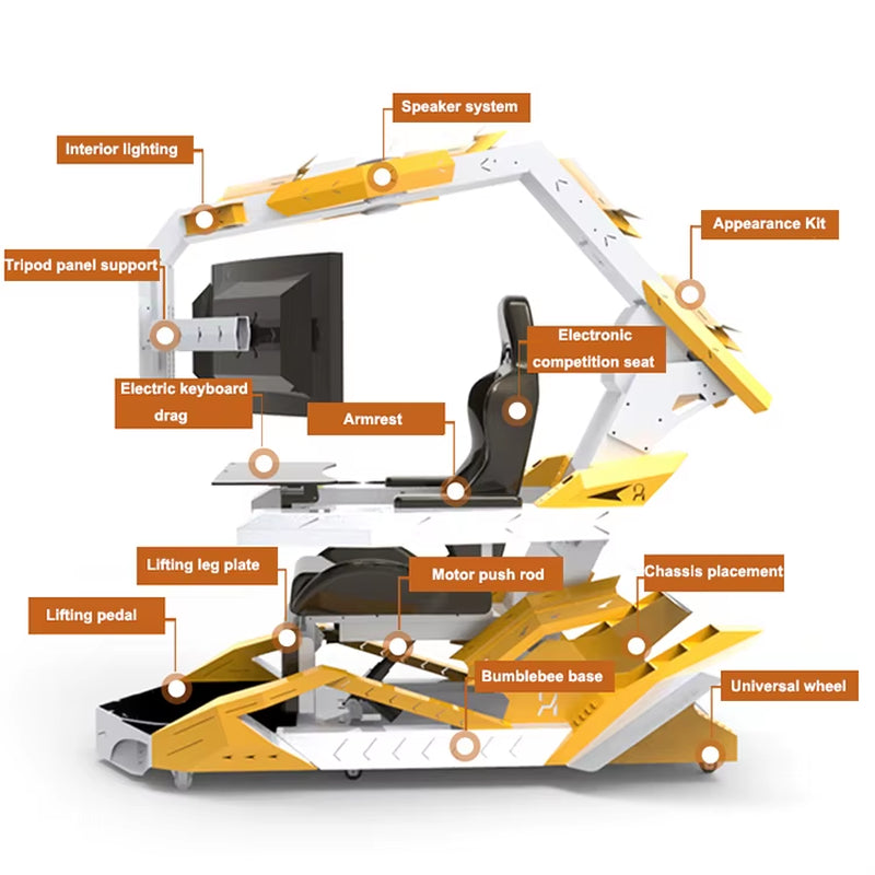 High End Ergonomic Zero Gravity Led,Rgb Pc Computer Cockpit Gaming Station Ergonomic Chair for Oem Odm