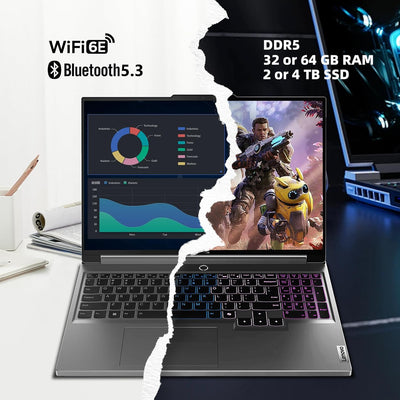 Latest Legion 5I Gaming Laptop, 16" IPS Anti-Glare WQXGA Display, Intel Core I9-14900Hx, Geforce RTX 4060, 64GB RAM, 2TB SDD, 4 Zone Blackit Keyboard, Windows 11 Pro, MS Office Pro 2024