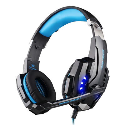 LED Wired Headset w/Max Bass + Mic