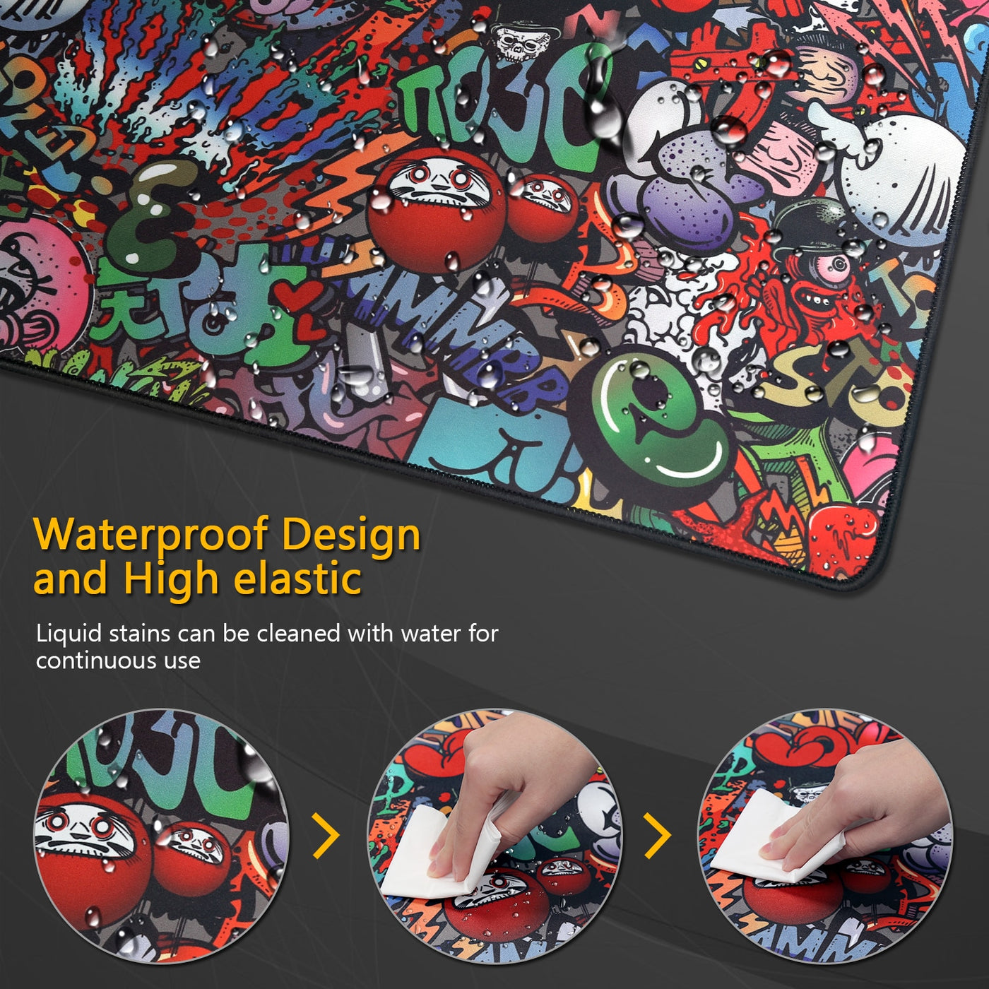 Large Graffiti Gaming Mouse Pad