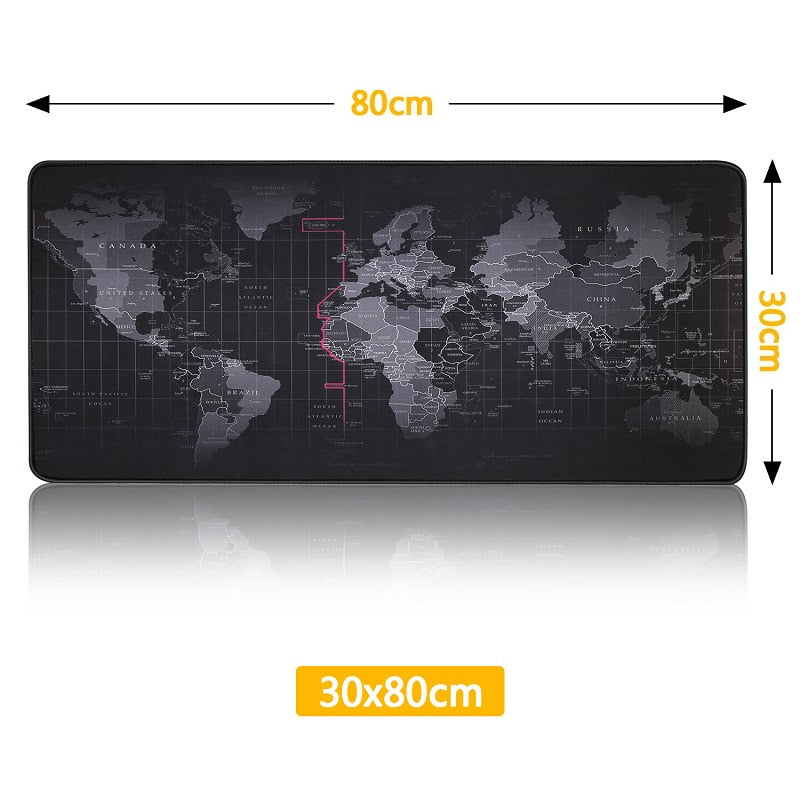 Large World Map Mouse Pad