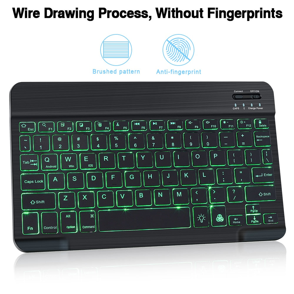 RGB Bluetooth Keyboard w/Rechargeable Mouse