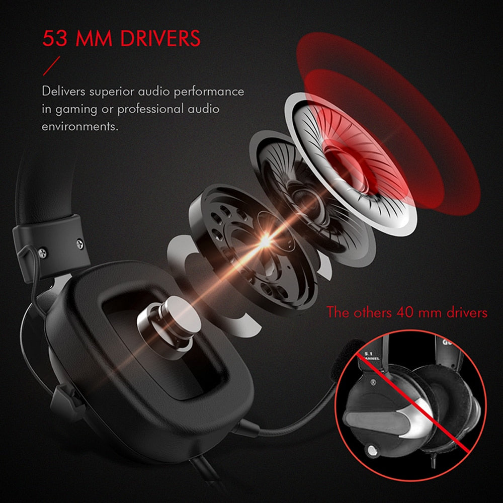 HAVIT RGB Gaming Headset w/Surround Sound + Mic