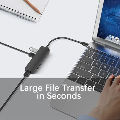 5-in-1 USB 3 Type-C Hub with SD Reader