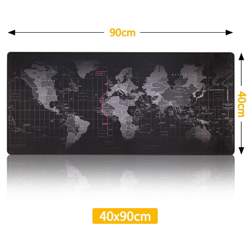 Large World Map Mouse Pad