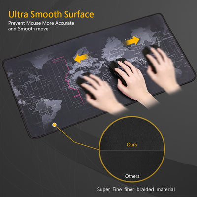 Large World Map Mouse Pad