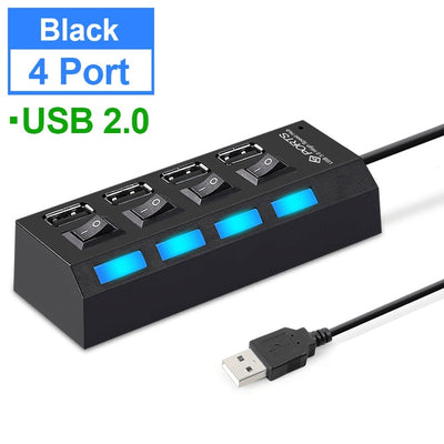 7-Ports LED USB Hub