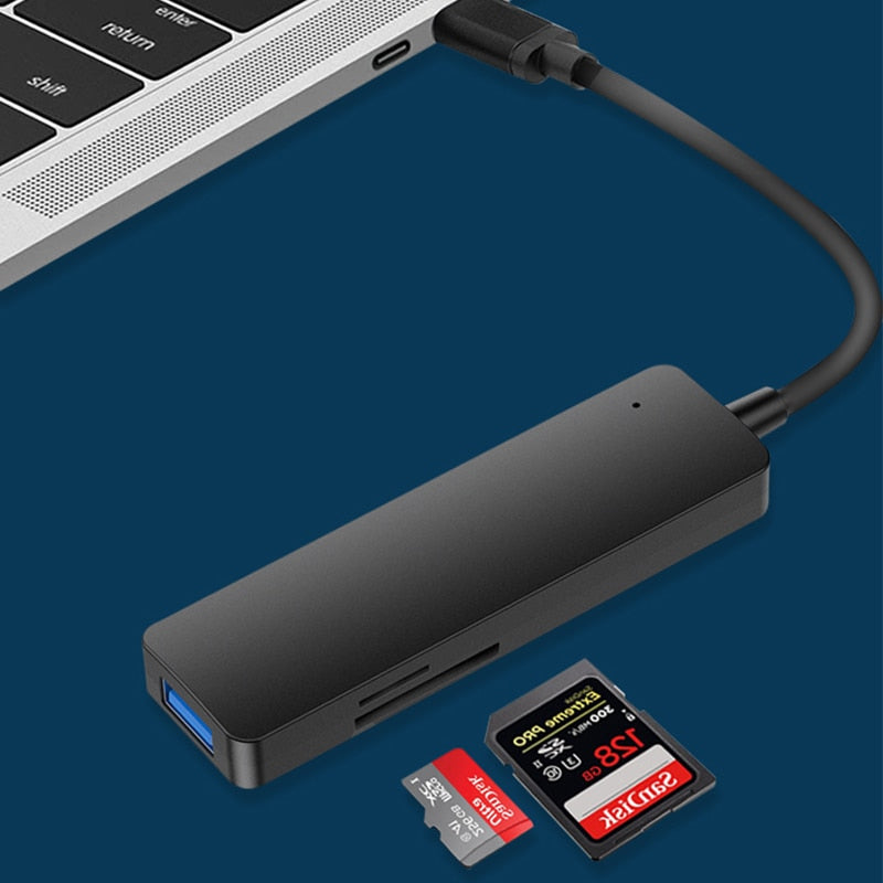 5-in-1 USB 3 Type-C Hub with SD Reader