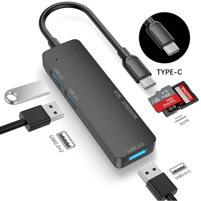 5-in-1 USB 3 Type-C Hub with SD Reader