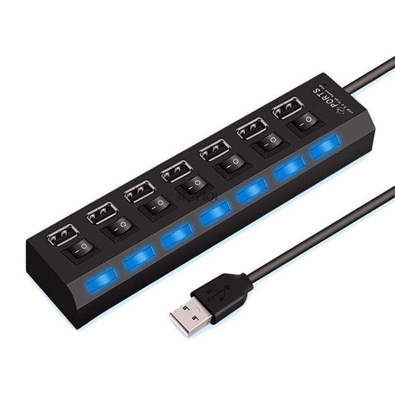 7-Ports LED USB Hub