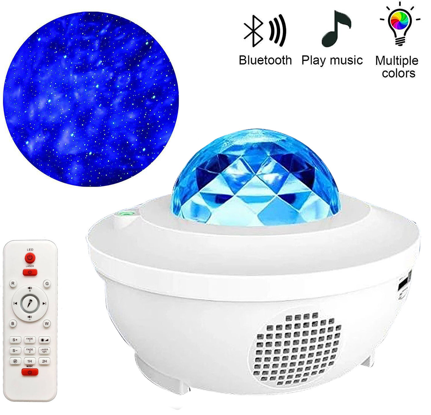 LED Galaxy Sky Projector w/Bluetooth