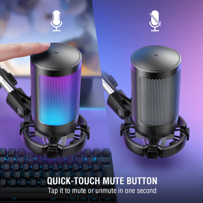 RGB Gaming Microphone Kit w/Boom Arm