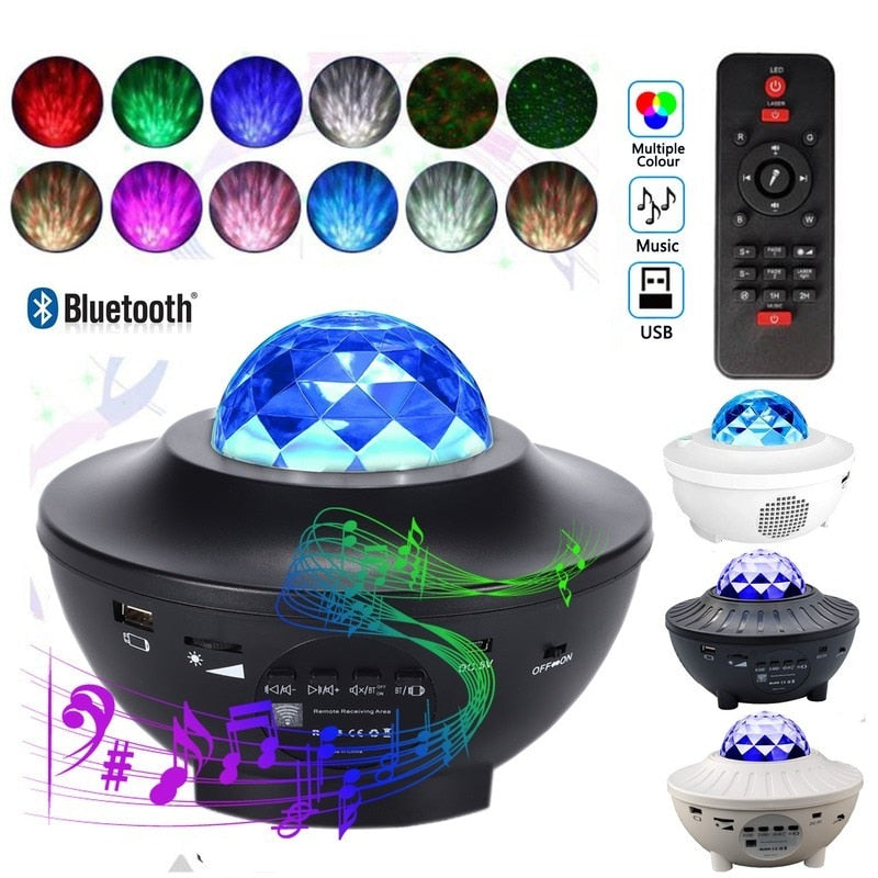 LED Galaxy Sky Projector w/Bluetooth