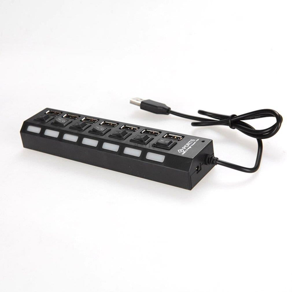 7-Ports LED USB Hub