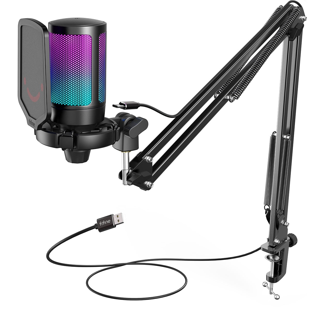 RGB Gaming Microphone Kit w/Boom Arm